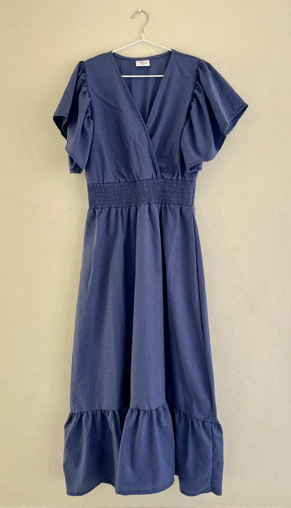 Womens Maxi Tier Dress - Midnight Blue