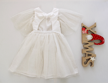 Open Back Bell Dress - Silent Night LIMITED EDITION (headband + shoes sold seperately)