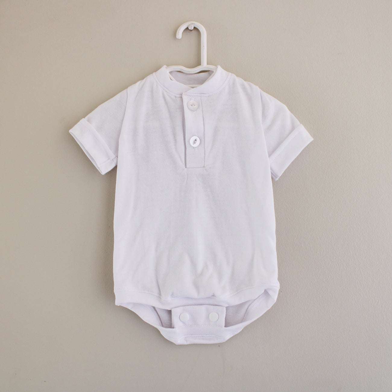 Short Sleeve Onesie - White