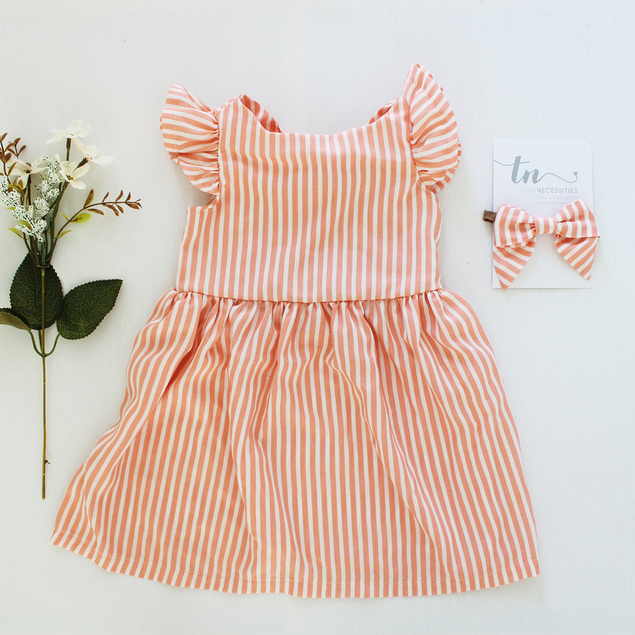 Open Back Frilly Dress - Ice cream Sundays (headband sold separately)