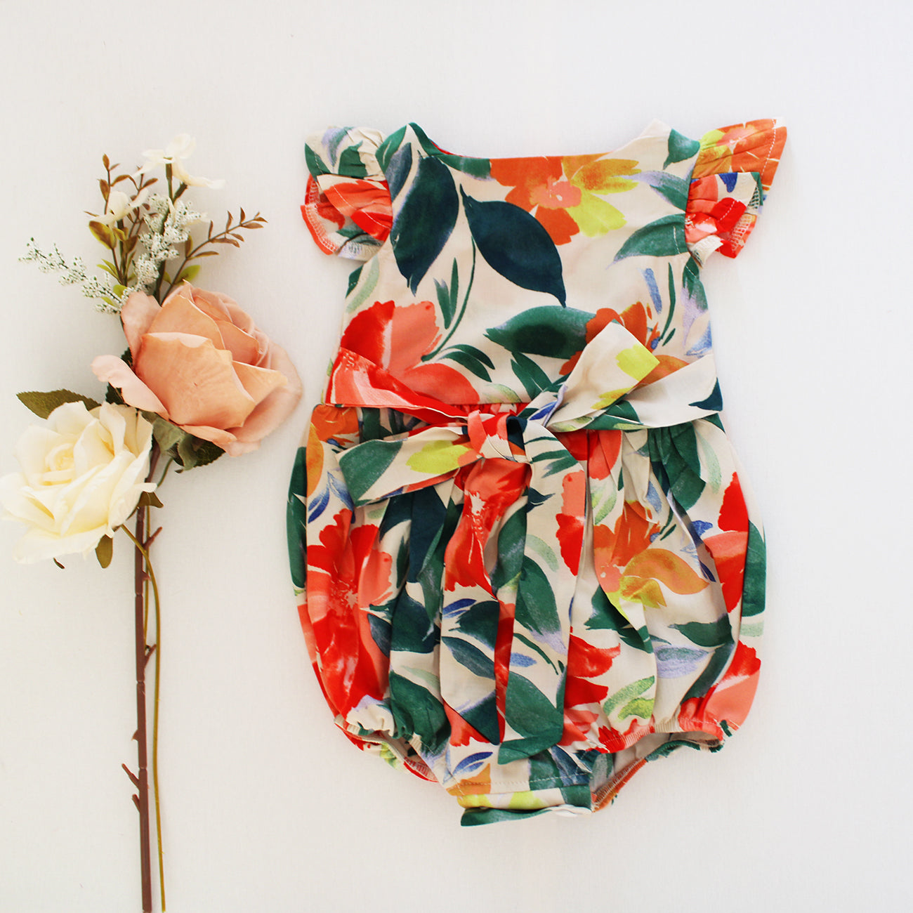 Harper Ever After Floral Romper (all accessories sold separately)