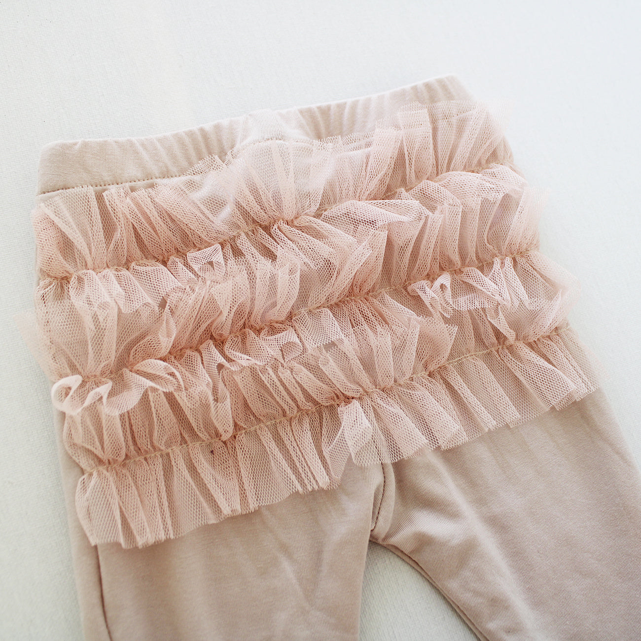 Frilly Bum Tights - Soft Pink