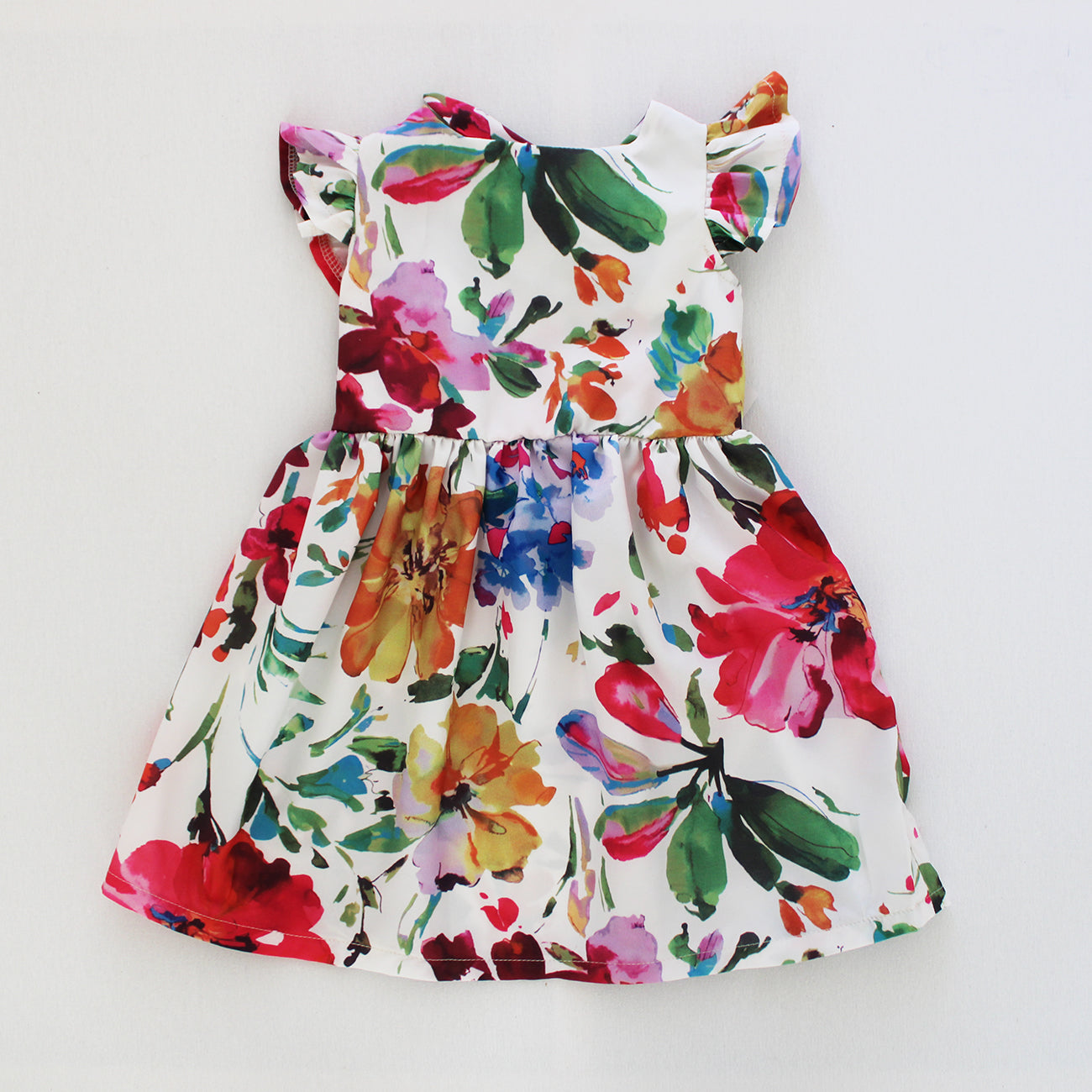 Open Back Frilly Dress - Garden of Eden