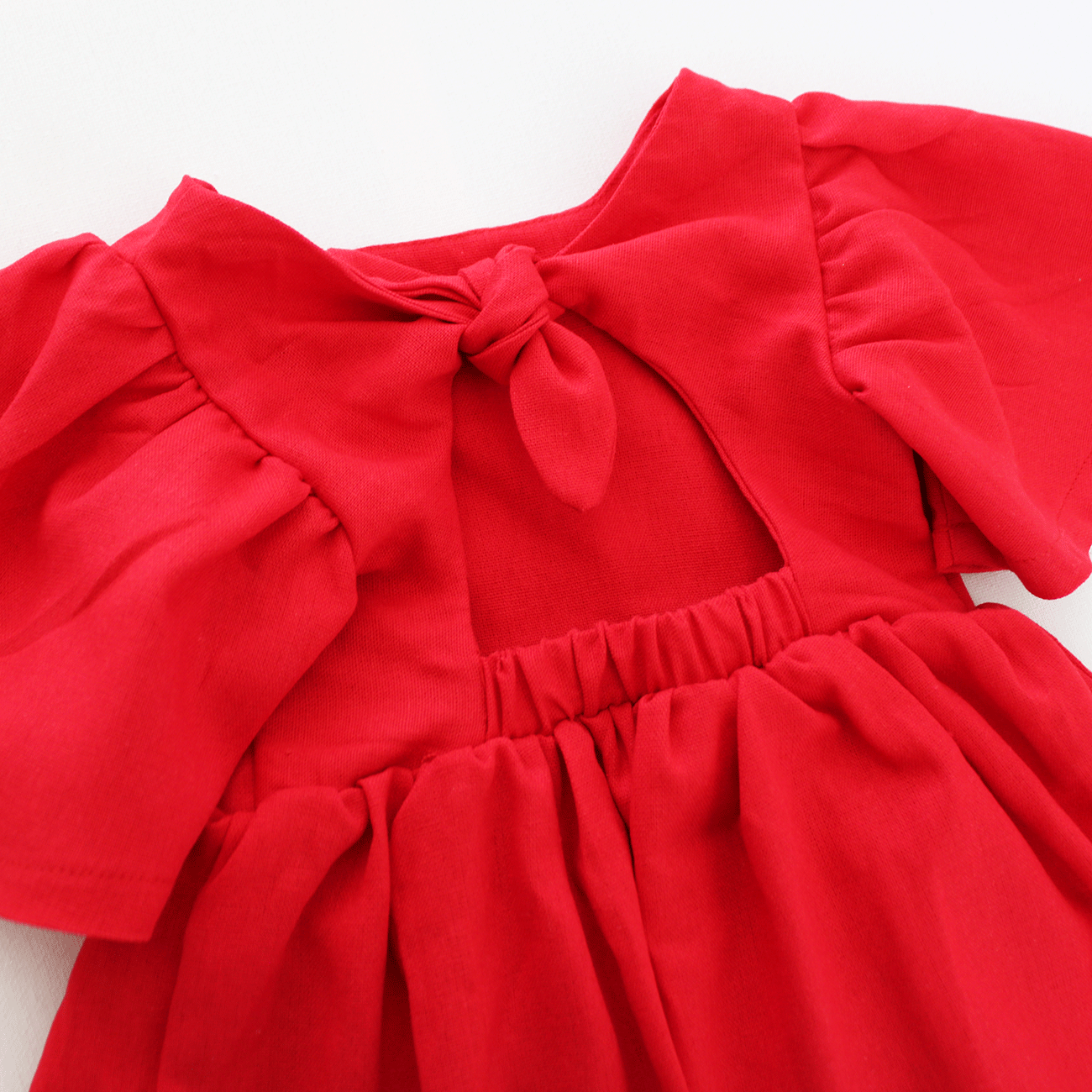 Open Back Bell Dress - Red