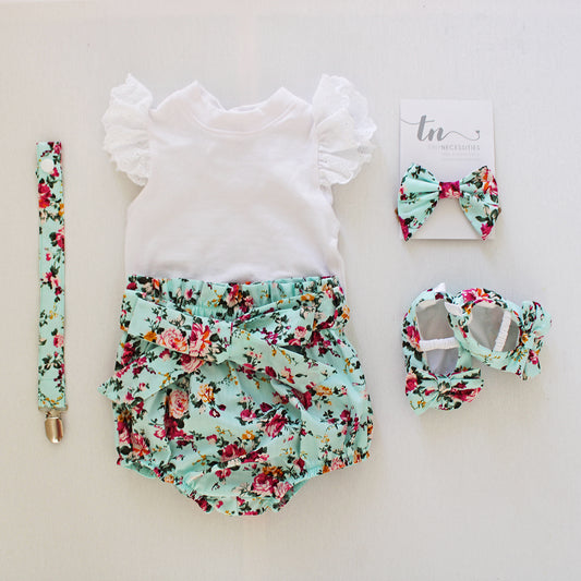 Roses in Bloom high waist Bloomer with belt (all accessories + onesie sold separately)