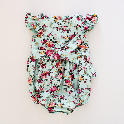 Harper Roses in Bloom Floral Romper (all accessories sold separately)