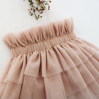 Gathered Tutu Skirt - Soft Pink