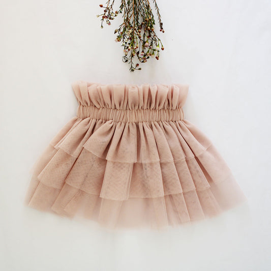 Gathered Tutu Skirt - Soft Pink