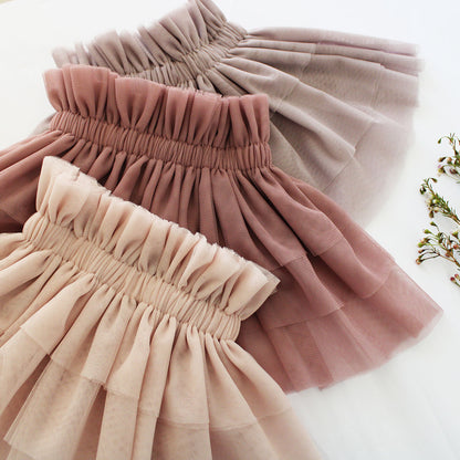 Gathered Tutu Skirt - Soft Pink